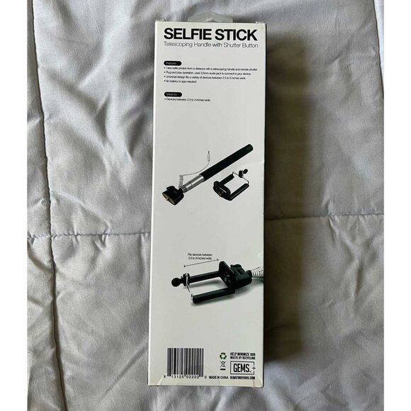 Phone Selfie Stick for Devices between 2.5 to 3 inches wide with Remote Shutter - Picture 3 of 5